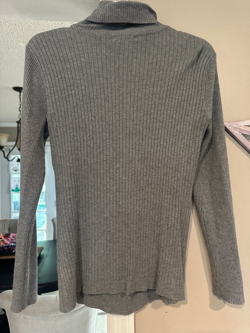 Versona Gray Ribbed Cowl Neck Sweater - Picture 3 of 3